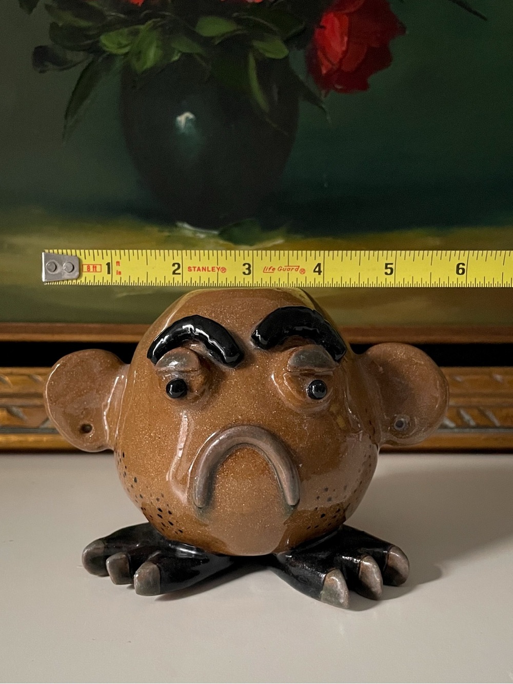 Studio Art Pottery Handmade Ugly Face Vessel Bud Vase/Candleholder - Picture 10 of 10